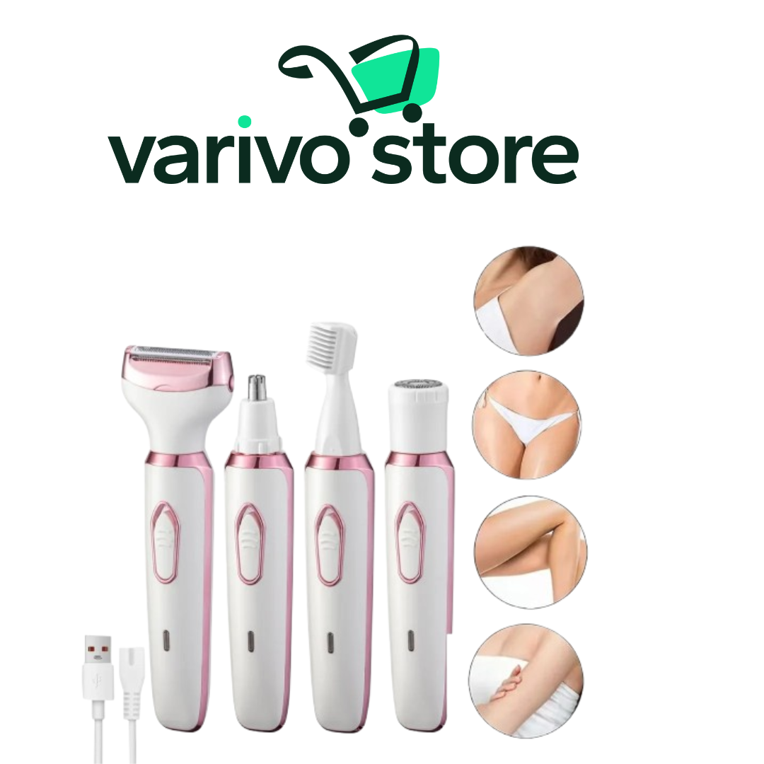 4 in 1 Electric Lady Shaver Body Hair Removal Epilator Painless Cordless Trimmer Razor Gifts for Women Home Appliances