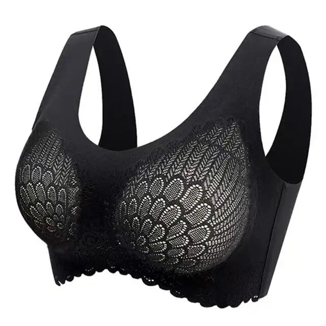 Latex 4.0 Graceful Anti-saggy Breathable Lace Large Size Bra