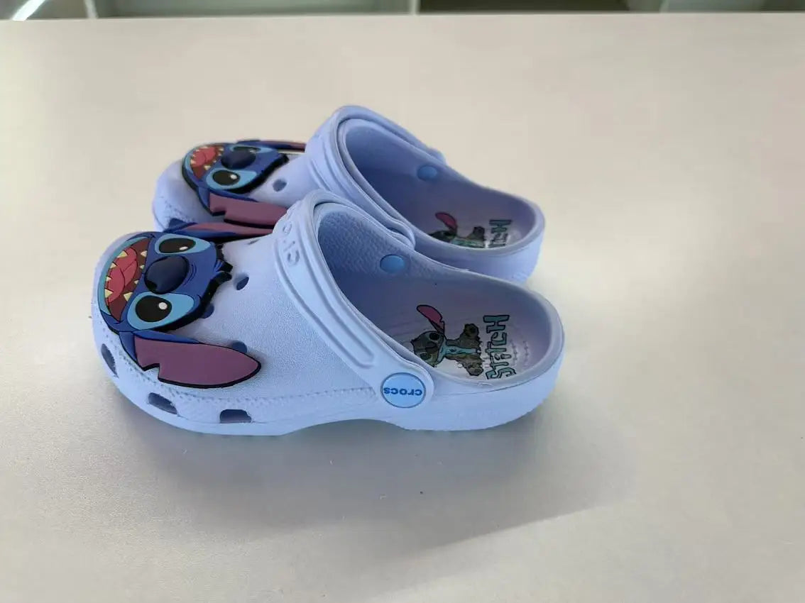 New Disney Cartoon Anime Lilo & Stitch Crocs Boys Girls Adult Casual Beach Non-Slip Breathable Fashion Latest Beach Shoes Gift