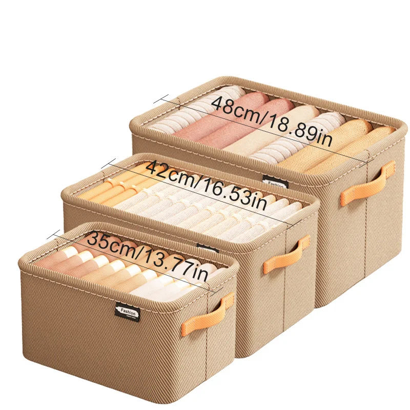 Premium Fabric Foldable Clothes Organizer – Buy 1 Get 3!