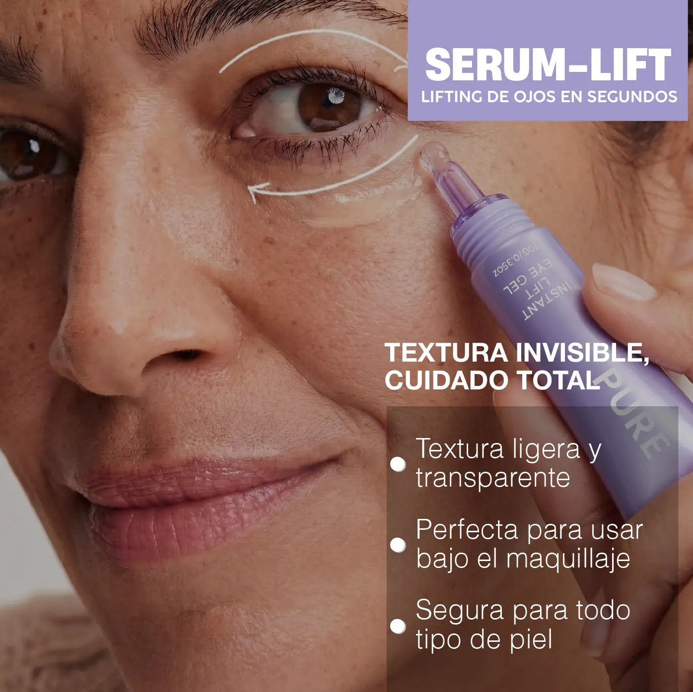 SERUM-LIFT | TENSOR INSTANTÁNEO | TU MIRADA 5 AÑOS MÁS JOVEN EN MINUTOS