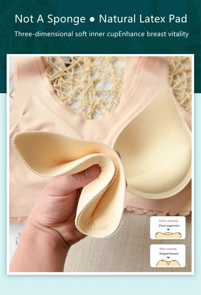 Latex 4.0 Graceful Anti-saggy Breathable Lace Large Size Bra