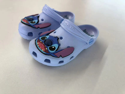 New Disney Cartoon Anime Lilo & Stitch Crocs Boys Girls Adult Casual Beach Non-Slip Breathable Fashion Latest Beach Shoes Gift