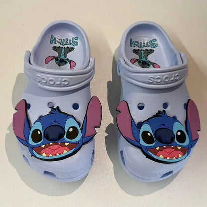 New Disney Cartoon Anime Lilo & Stitch Crocs Boys Girls Adult Casual Beach Non-Slip Breathable Fashion Latest Beach Shoes Gift
