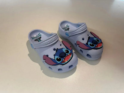 New Disney Cartoon Anime Lilo & Stitch Crocs Boys Girls Adult Casual Beach Non-Slip Breathable Fashion Latest Beach Shoes Gift