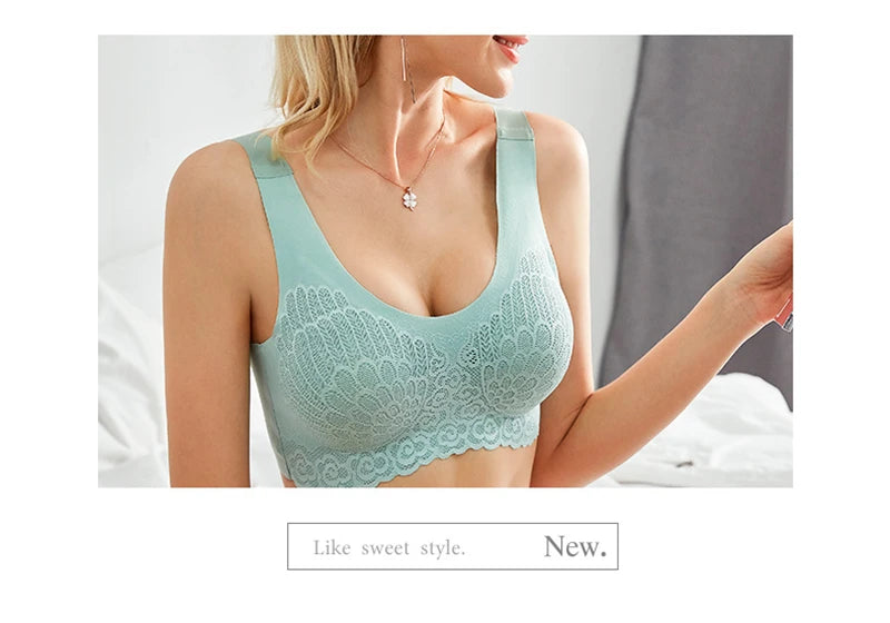 Latex 4.0 Graceful Anti-saggy Breathable Lace Large Size Bra