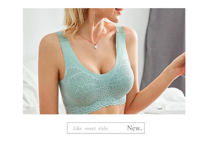 Latex 4.0 Graceful Anti-saggy Breathable Lace Large Size Bra