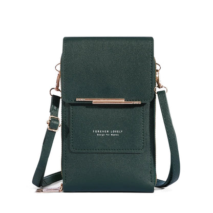 Women Bags Soft Leather Wallets Touch Screen Cell Phone Purse Crossbody Shoulder Strap HandbagFor Female Cheap Womens Bags