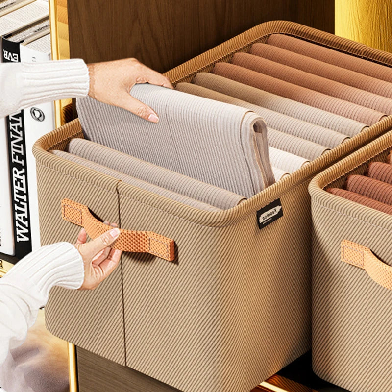 Premium Fabric Foldable Clothes Organizer – Buy 1 Get 3!