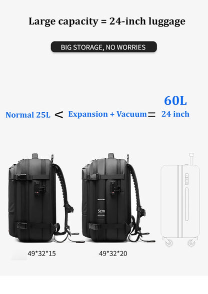 Vacuum Compression Backpack - More Space, Less Volume [FREE SHIPPING]