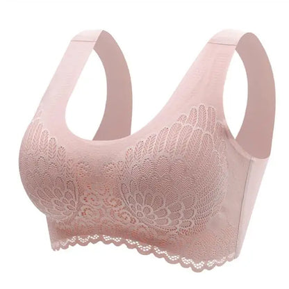 Latex 4.0 Graceful Anti-saggy Breathable Lace Large Size Bra