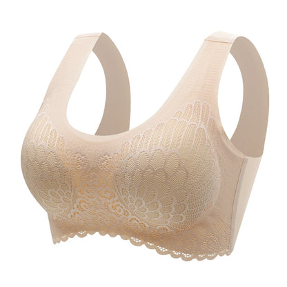Latex 4.0 Graceful Anti-saggy Breathable Lace Large Size Bra