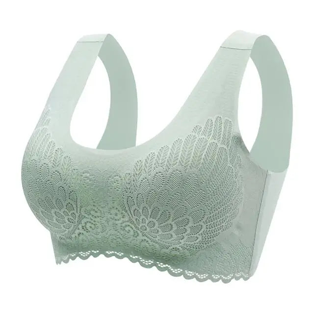 Latex 4.0 Graceful Anti-saggy Breathable Lace Large Size Bra